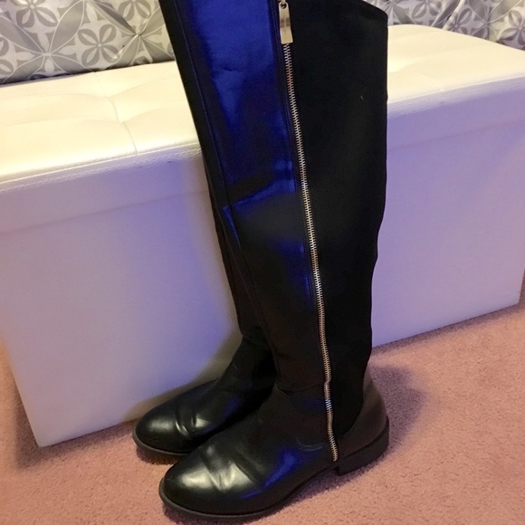payless christian siriano over the knee boots